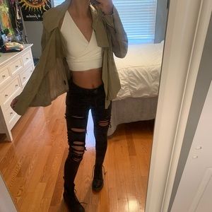 FAUX LEATHER A-LINE JACKET🤩✨